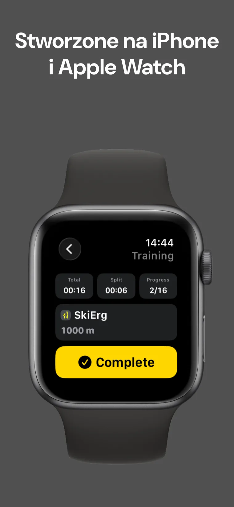 Stworzone na iPhone i Apple Watch — Hyrox Trening: Pot na iPhone i Apple Watch z automatyczną synchronizacją